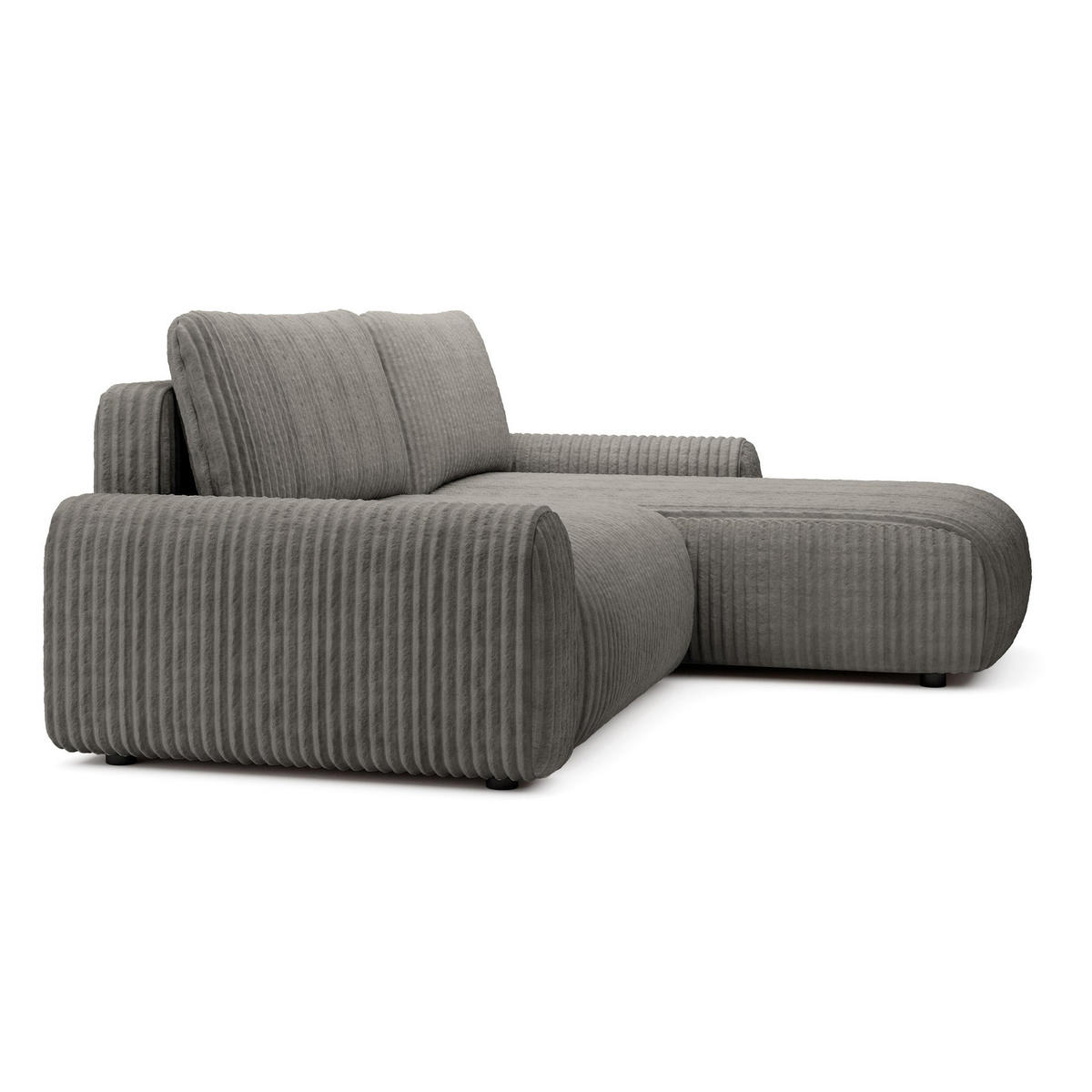 ECKSOFA Lelu Dunkelbeige beidseitig - Schwarz/Cappuccino, Kunststoff/Textil (245/165cm) - Selsey