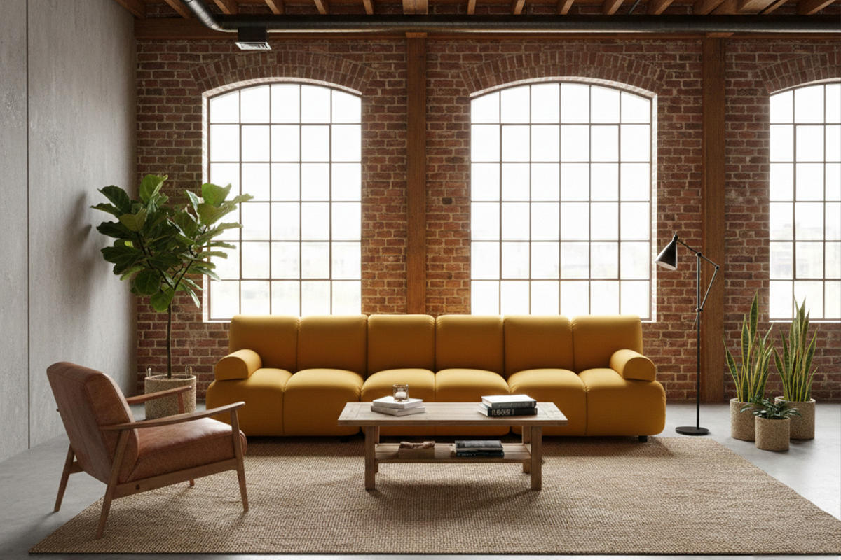 MODULSOFA LAYLA Gelb Velvet - Gelb/Schwarz, Buchenholz/Textil (274/74/99cm) - KAWOLA
