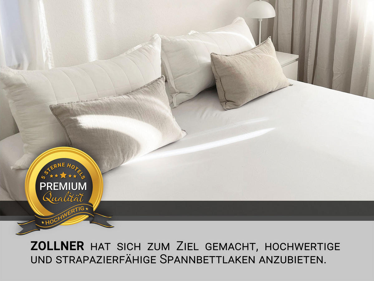 SPANNBETTLAKEN, 100x220 cm, 100% Baumwolle, Weiß - Weiß, Textil (100/220cm) - Zollner