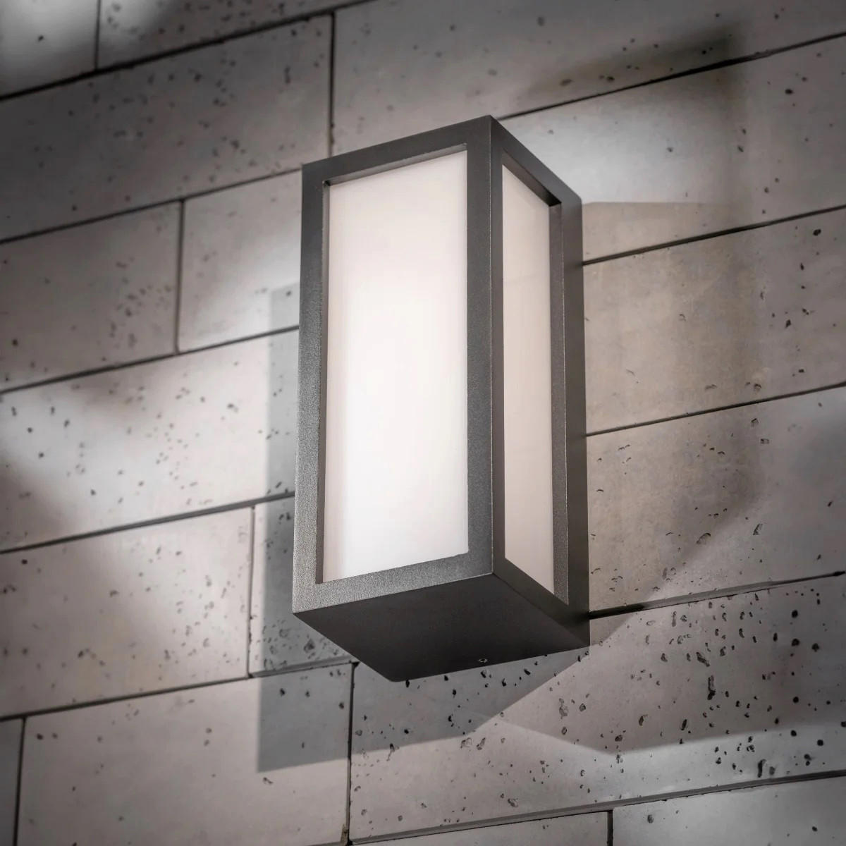 AUSSENWANDLEUCHTE Schwarz E27 Opal Diffusor IP54 - Schwarz, Metall (11/25/10.5cm) - CGC Europe