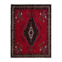 TEPPICH Afshar Rot 216/164 cm Schurwolle - Rot, Textil (164/216cm) - Looma