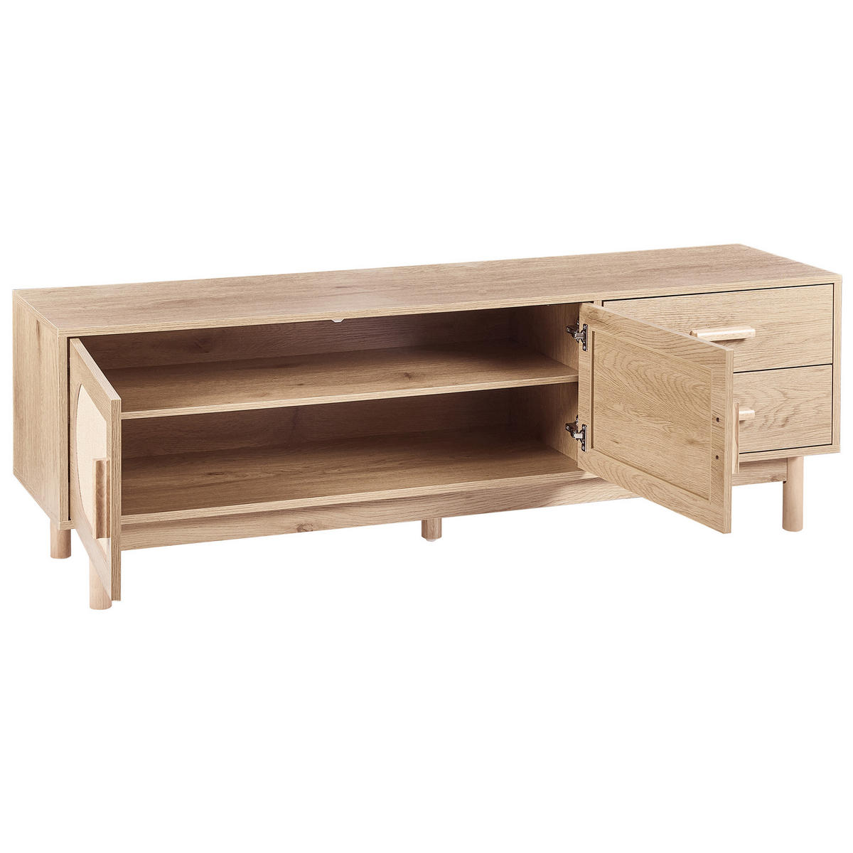 TV STOLEK Světle hnědý Costello - hnědá/světle hnědá, kompozitní dřevo (150/50/40cm) - Beliani