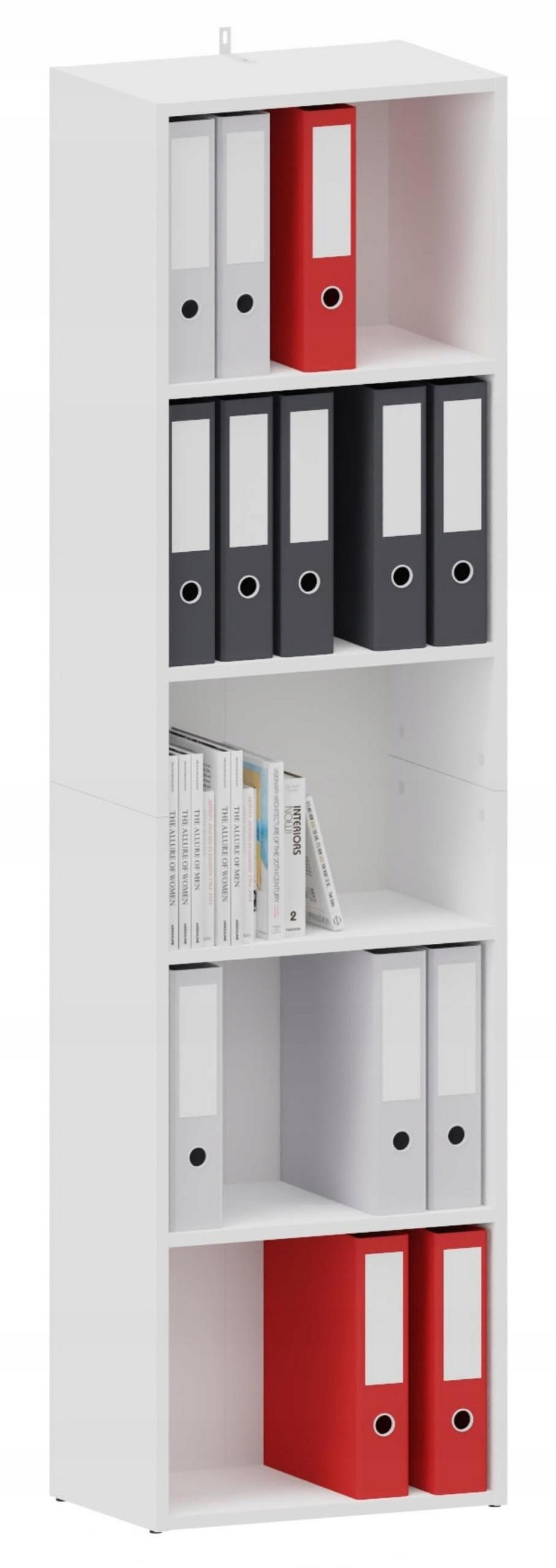 HOCHREGAL BODO DUAL R50O Weiß 47/30/175 cm - Weiß, Holzwerkstoff (47/175/30cm) - Matkam Möbel