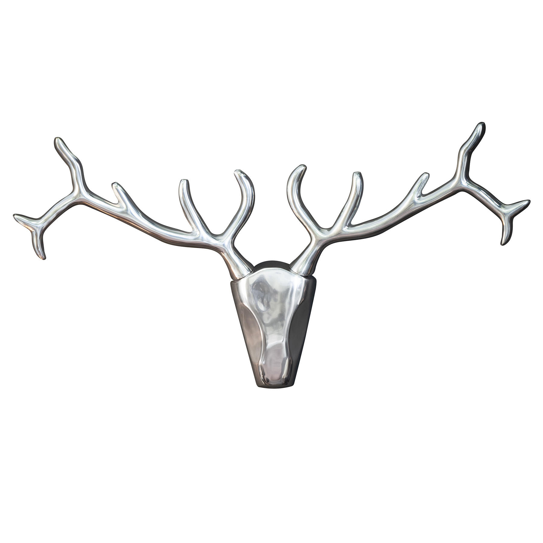DEKORATION MATADOR Metall Silber 70 cm - Silberfarben, Metall (70/58/18cm) - riess-ambiente