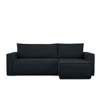 UNIVERSAL-ECKSOFA NAPI II mit Schlaffunktion, dunkelblau - Dunkelblau, Textil (246/148cm) - KONSIMO®