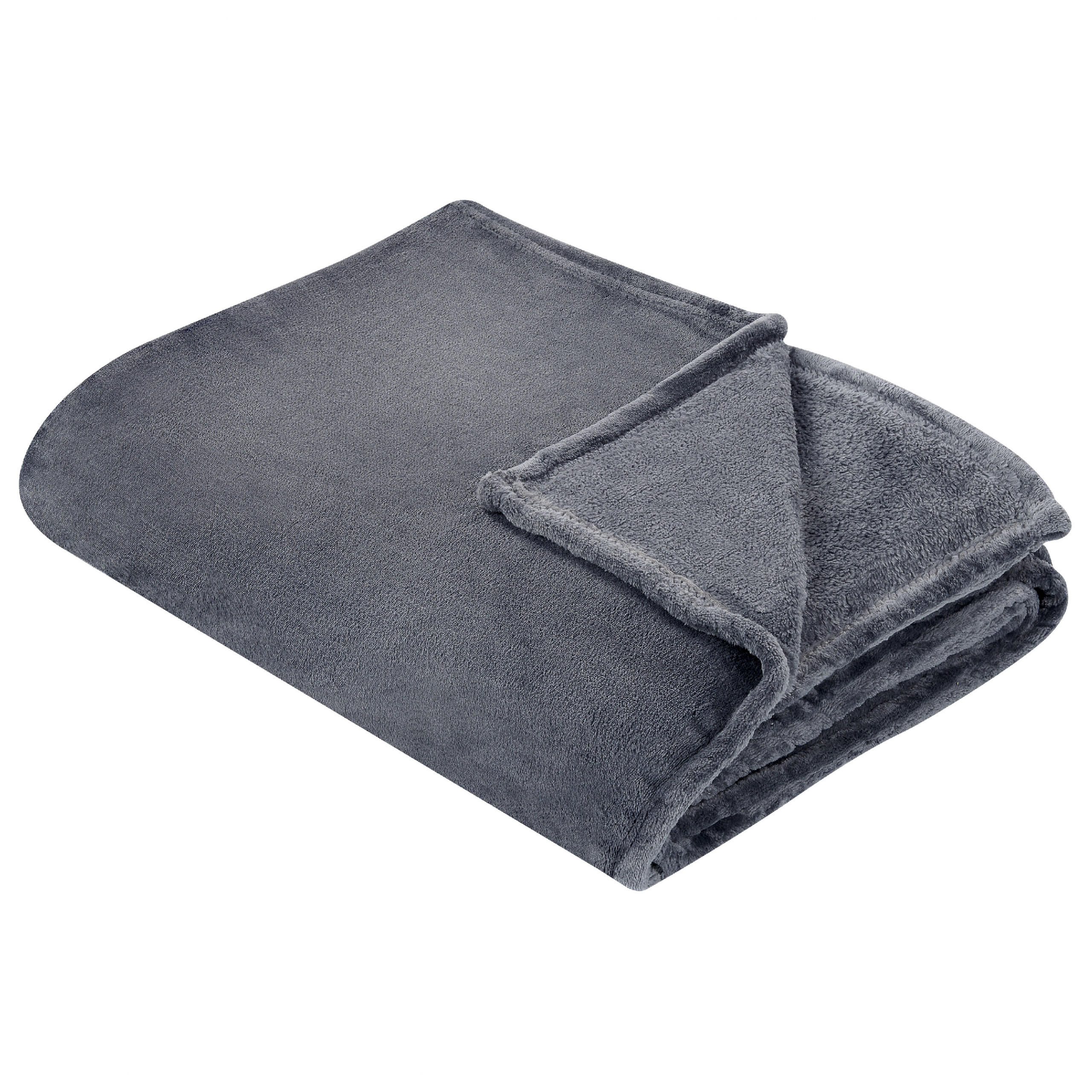 DECKE Grau Bayburt 200/220 cm - Grau, Textil (200/220cm) - Beliani