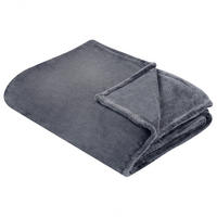 DECKE Grau Bayburt 150/200 cm - Grau, Textil (150/200cm) - Beliani