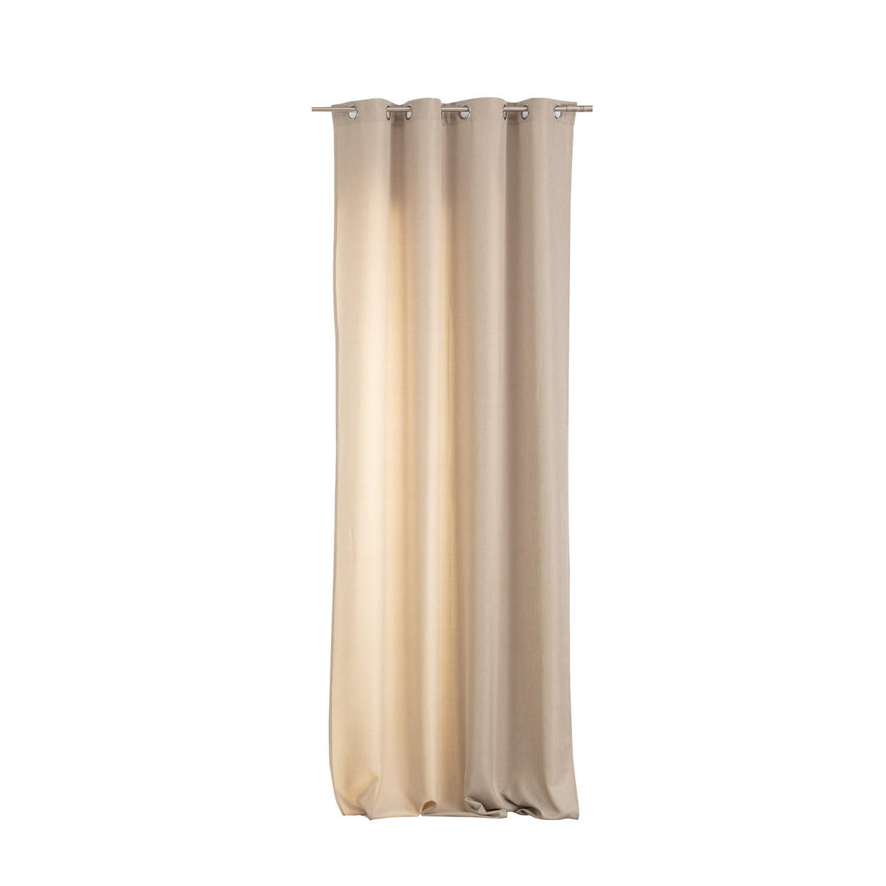 FERTIGVORHANG mit Ösen 140x280cm - Creme, Textil (140/280cm) - Dekoria