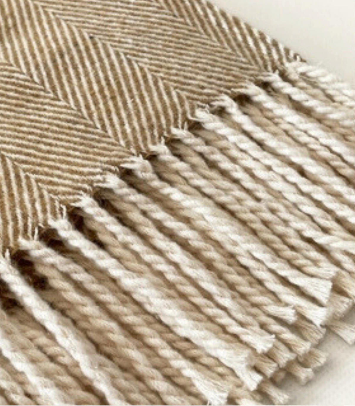 DECKE Balance. Baumwolle und Wolle. 130x170 cm. Camel - Beige, Textil (130/170cm) - SOWL