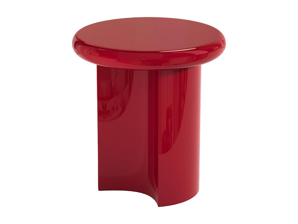 BEISTELLTISCH - 50 cmcm x 50 cmcm - Holz, Platte - Rot - SOBINA - Rot, Holz (50/50/46cm) - Vente-Unique