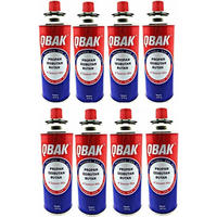 GASKARTUSCHEN, 8 Stück, 227g Butangas, Für Campingkocher, Gas Kartusche, Outdoor Kocher, Brennstoff, Ersatz, Camping Gas, Universal, Kochen, Butan Set - Blau/Rot, Metall (6.7/20/6.7cm) - Resch