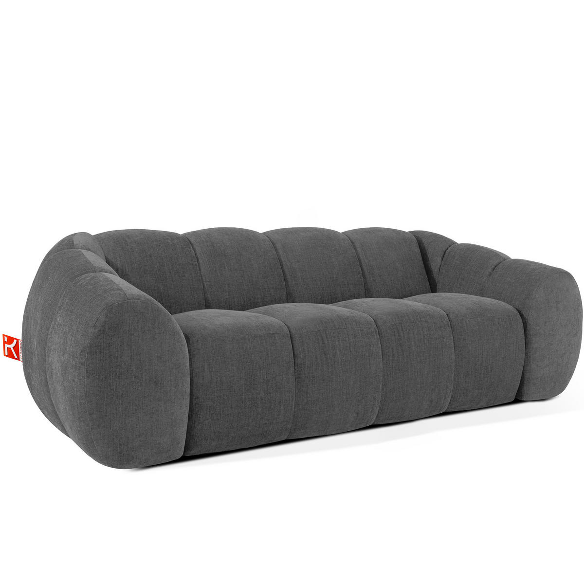 3-SITZER SOFA FLAVA, Aschgrau - Grau, Holz/Holzwerkstoff (240/76/100cm) - KONSIMO®