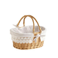 KORB MIT HENKEL Cabra - Weiß, Naturmaterialien (23/24/30cm) - home&you