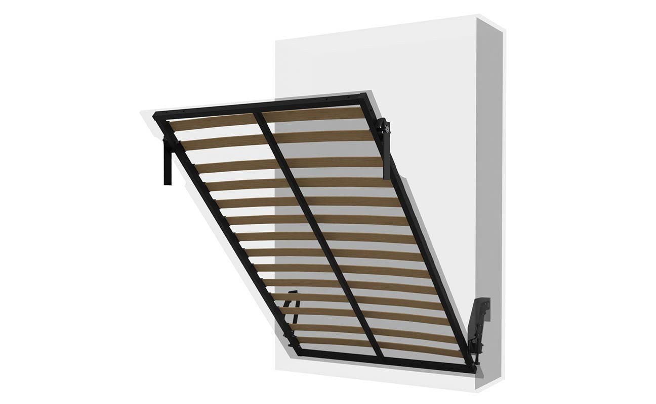 SCHRANKBETT Morphy Einbaubares 120x200 Vertikal - Weiß, Holz (120/200cm) - WallBedKing