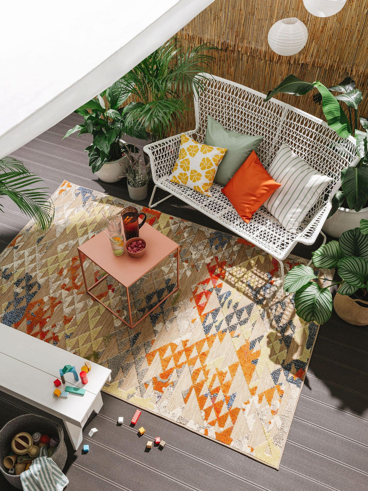 OUTDOOR-TEPPICH Noelia 140/200 cm - Multicolor, Kunststoff (140/200cm) - benuta Nest