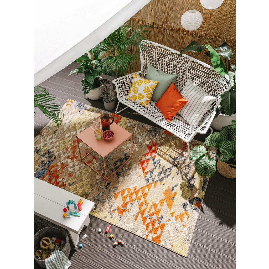 Thumbnail - benuta Nest Outdoor-Teppich, Mehrfarbig, Kunststoff, Ethno, Rechteckig, 240x340 cm, Oeko-Tex® Standard 100, für Fußboden...
