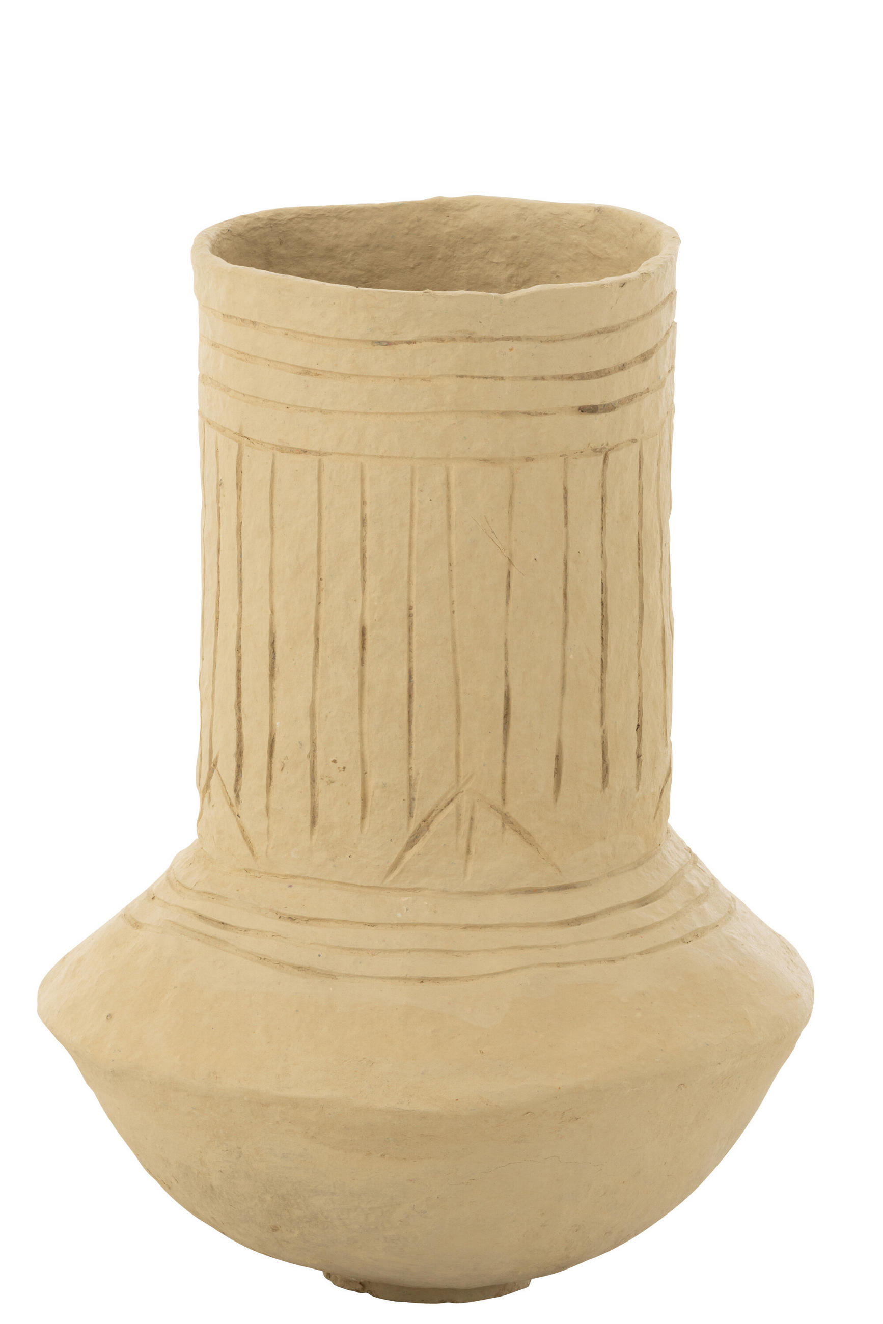 VASE VEDA - Papier - Natürliche - 60 cm hoch - Naturfarben, Papier (60cm) - J-Line
