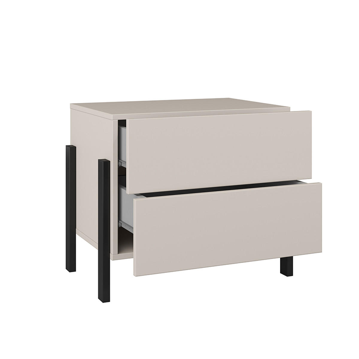 NOČNÍ STOLEK Bérénice Kašmír - béžová, kompozitní dřevo (59/58.5/40cm) - Petits-meubles