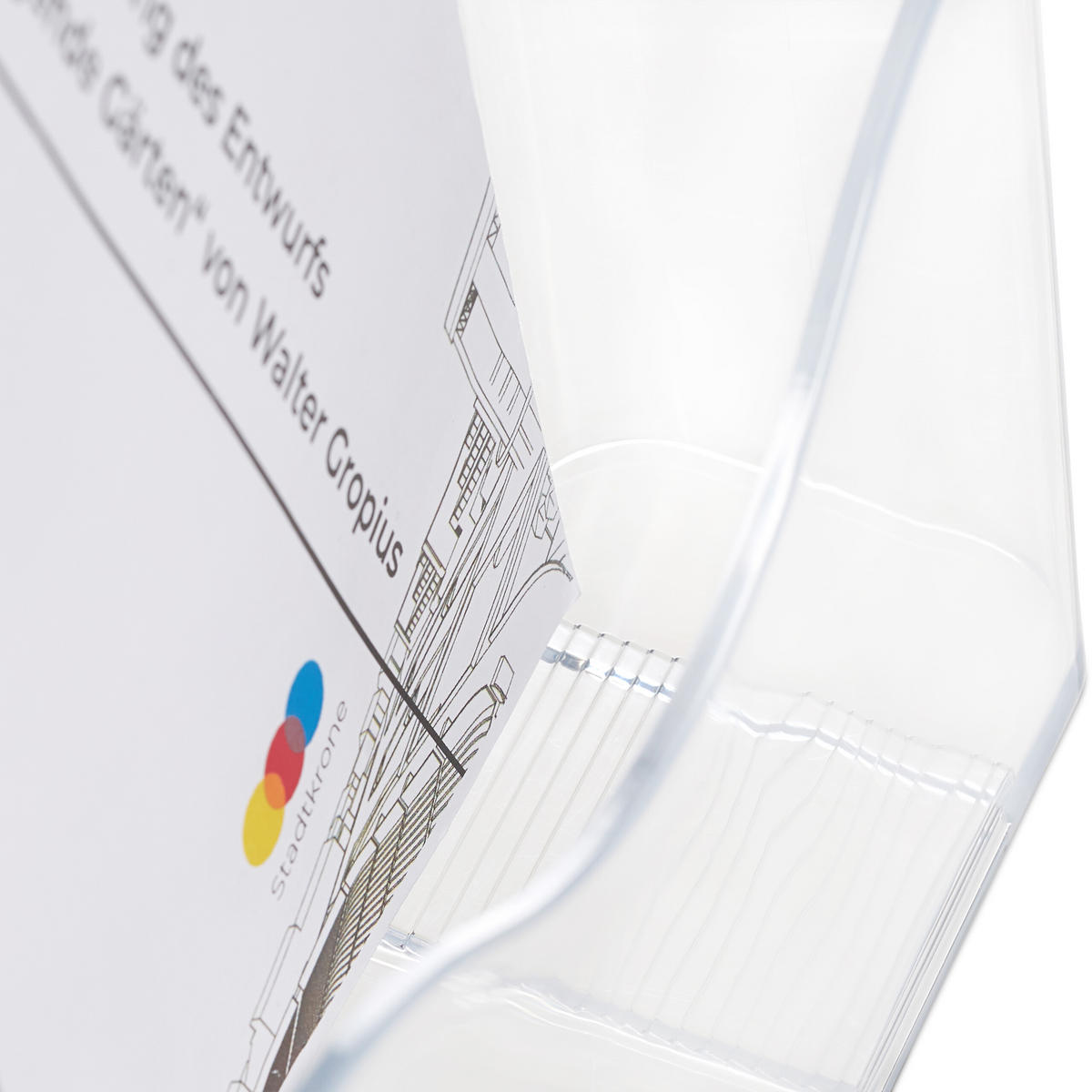 10XPROSPEKTSTÄNDER - Transparent, Kunststoff (17.5/20/8.5cm) - Relaxdays