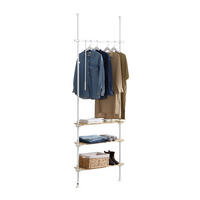KLEIDERSTÄNDER Weiß-Natur - Weiß, Holzwerkstoff/Kunststoff (97/262/24cm) - SoBuy