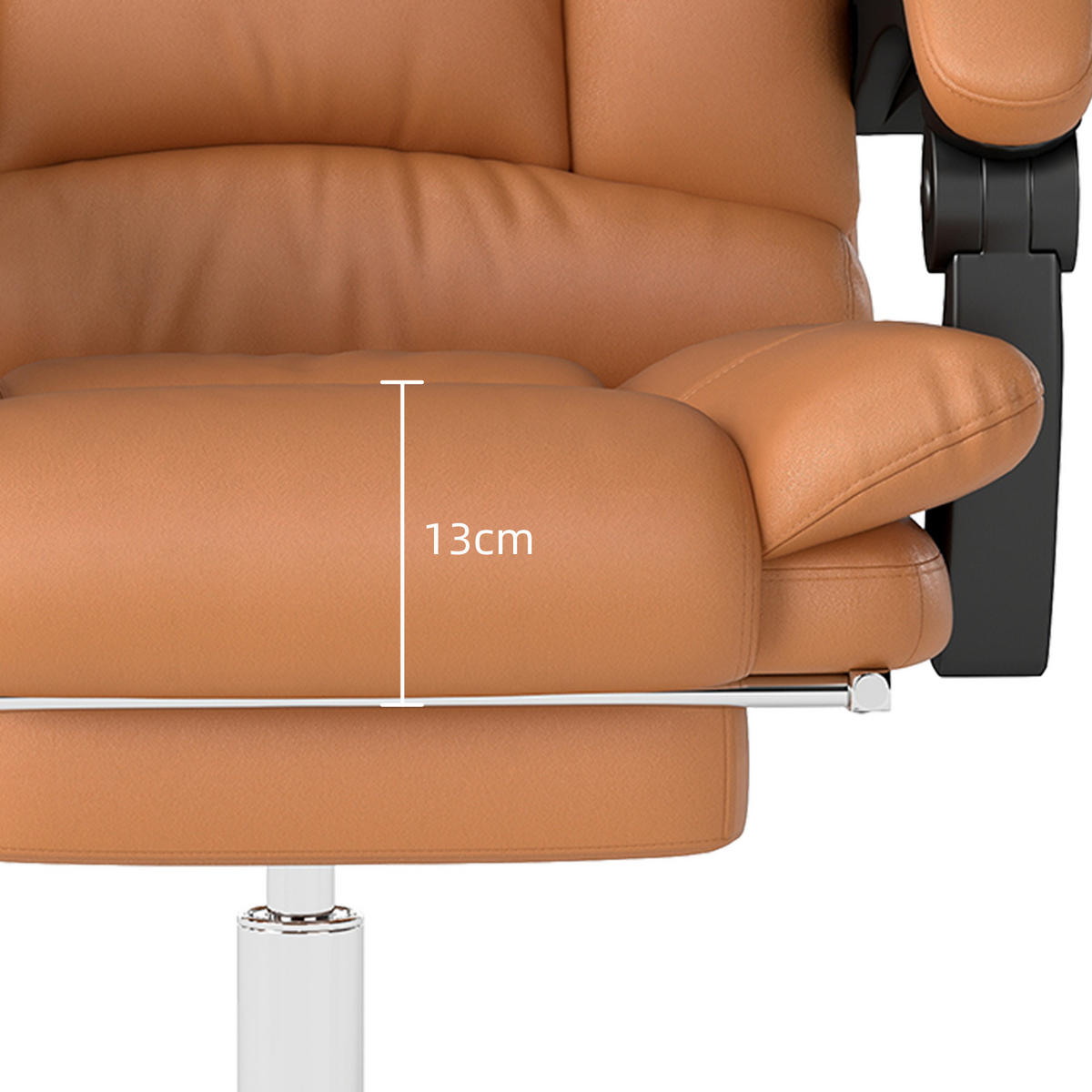 KANCELÁŘSKÁ ŽIDLE s masážní funkcí Ergonomické křeslo s vyhříváním - hnědá, plast (70/118/64cm) - Vinsetto