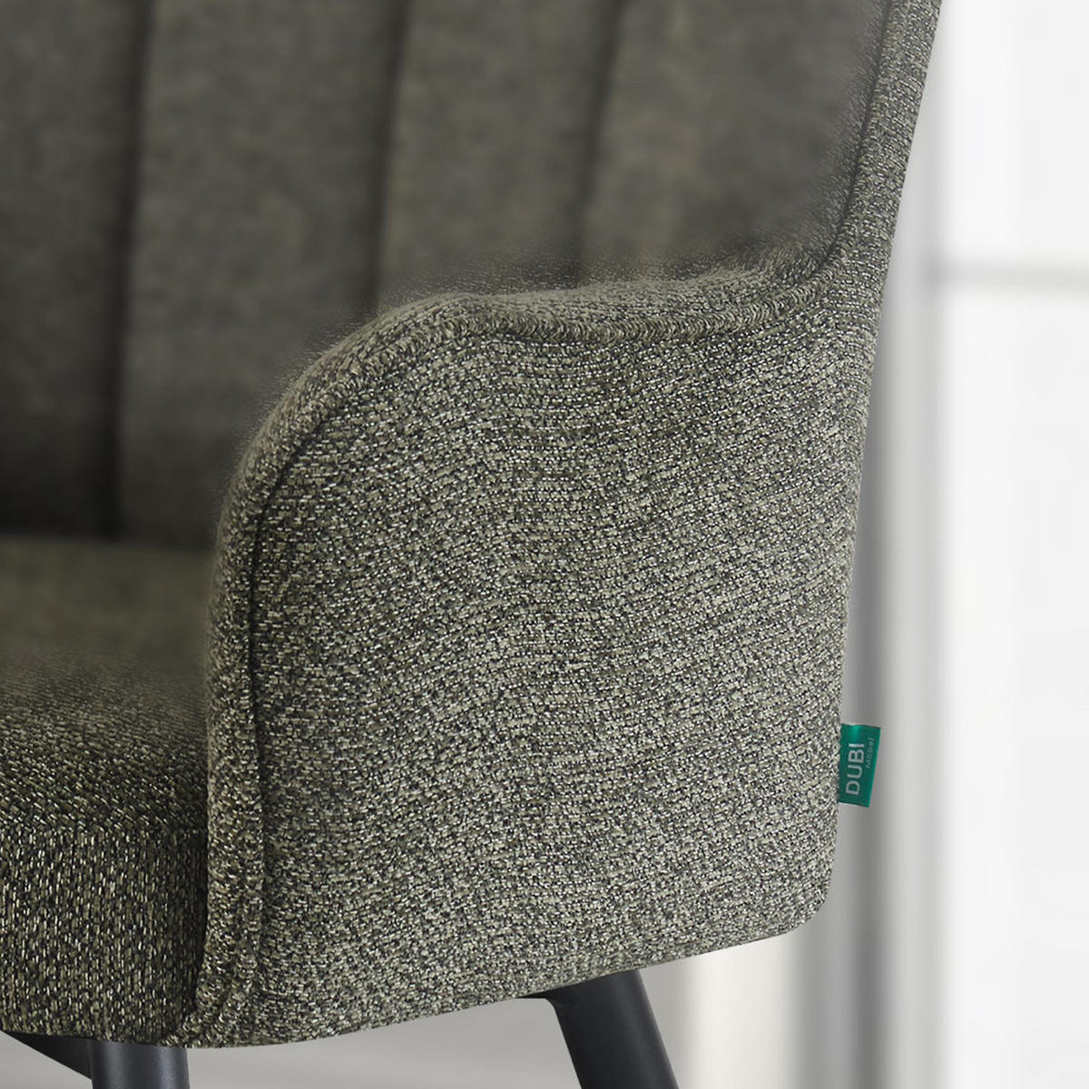 ESSZIMMERSTUHL THOMAS-MAJA 2er-Set 4-Fuss-Gestell - Weiß/Grün, Textil (58/86/47cm) - DUBI Möbel