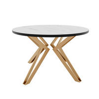 ESSTISCH ausziehbar aus MDF, Weiß - Goldfarben/Weiß, Holzwerkstoff (120/120/76cm) - Idohome