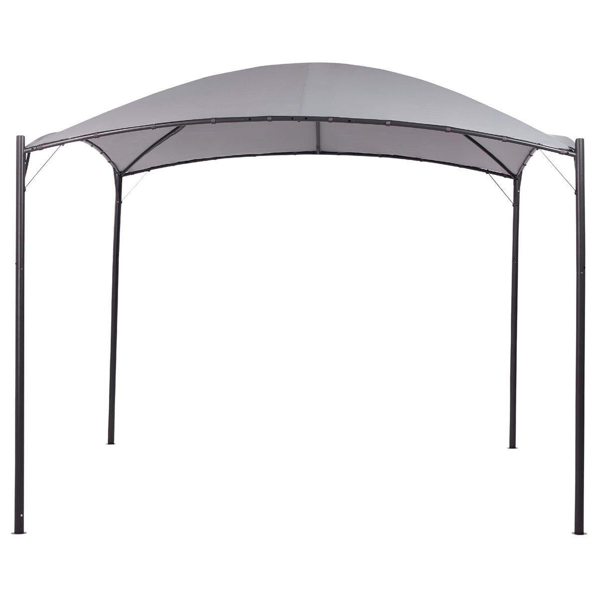PERGOLA Stahl grau 305/305 cm Vomero - Schwarz/Grau, Kunststoff (305/212/305cm) - Beliani