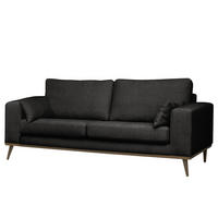 2-SITZER SOFA - Eichefarben/Schwarz, Textil (197/81/88cm) - home24
