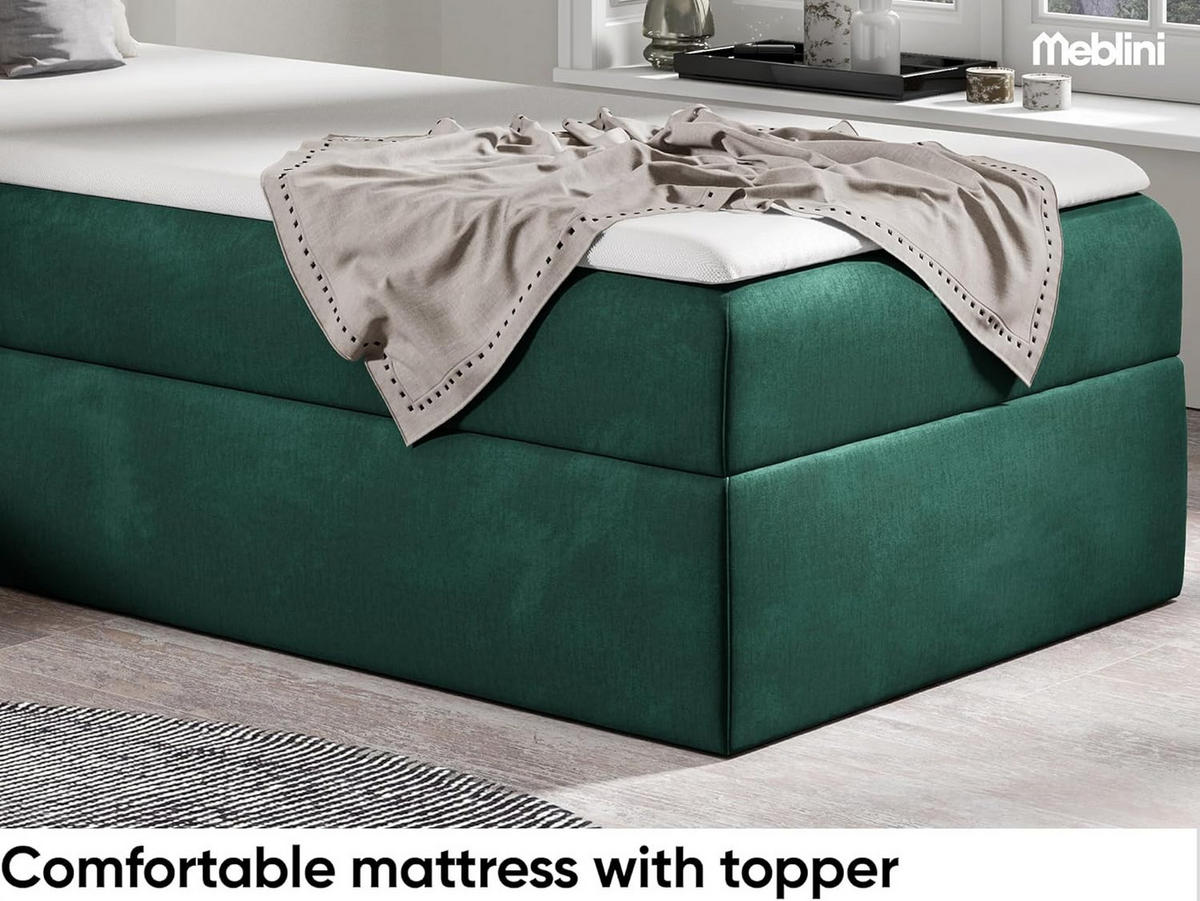 KINDERBETT CARDI - Grün, Holzwerkstoff (84/208cm) - Meblini