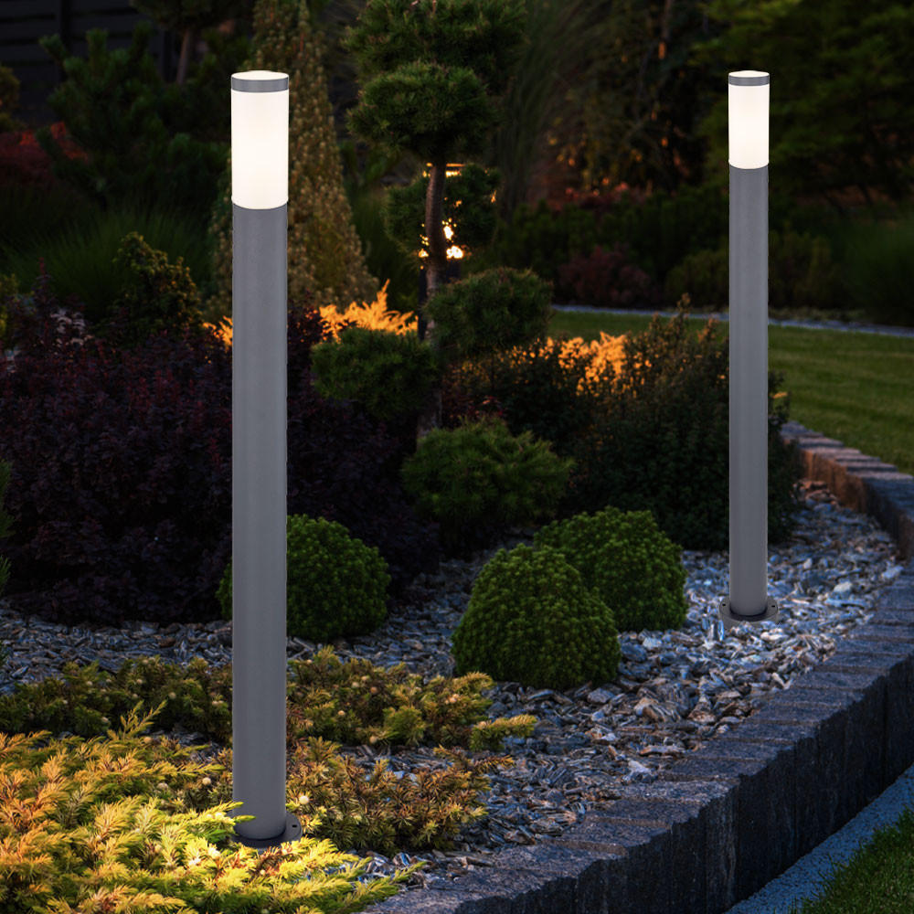 STEHLEUCHTE Edelstahl Anthrazit - Anthrazit, Metall (12.7/12.7/110cm) - Globo Lighting
