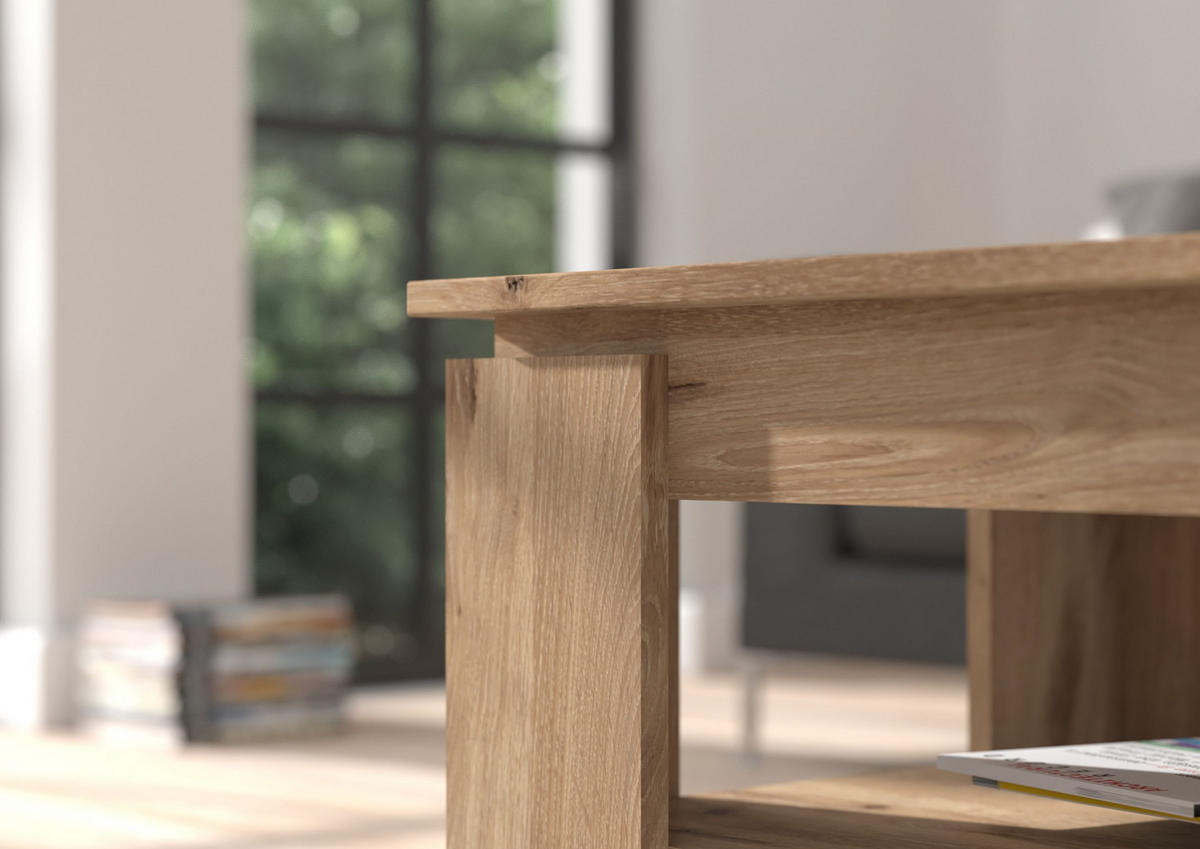 COUCHTISCH TITAN (B/H/T: ca. 100/45/60 cm) in Nox Oak Nachbildung/Nox Oak Nachbildung - Eichefarben, Holzwerkstoff (60/100/45cm)