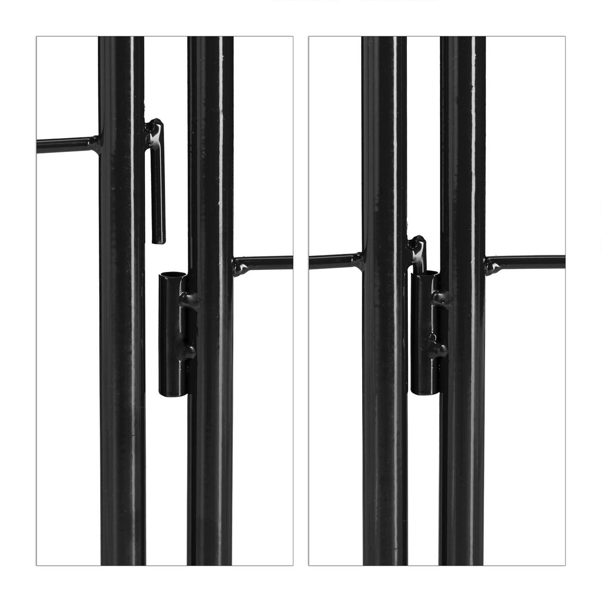 2XRANKGITTER - Schwarz, Metall (51/180/2.5cm) - Relaxdays