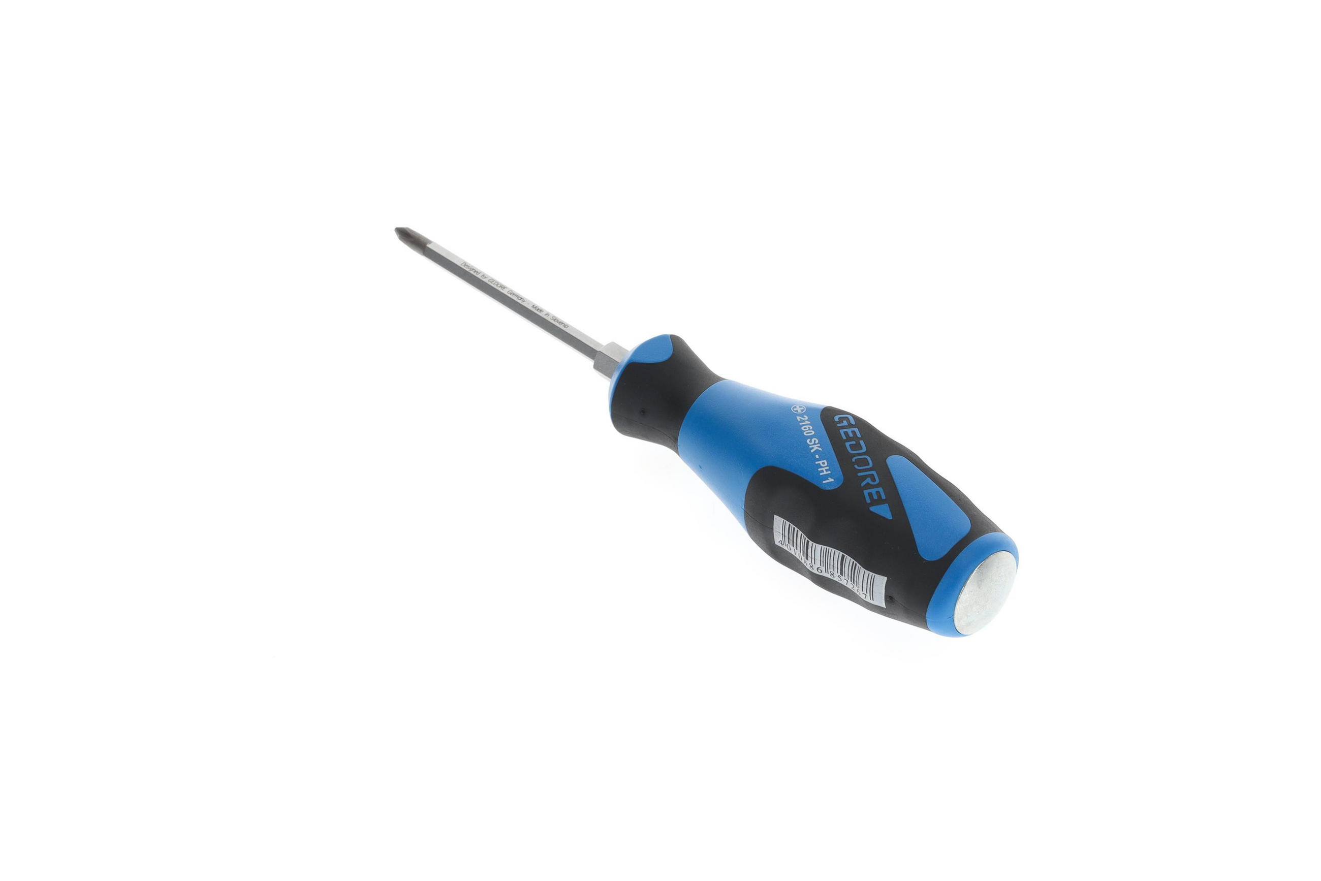 2160SK PH 1 3K-SCHRAUBENDREHER MIT SCHLAGKAPPE KREUZSCHLITZ PH 1 - Multicolor, Kunststoff/Metall (3/18cm) - Gedore
