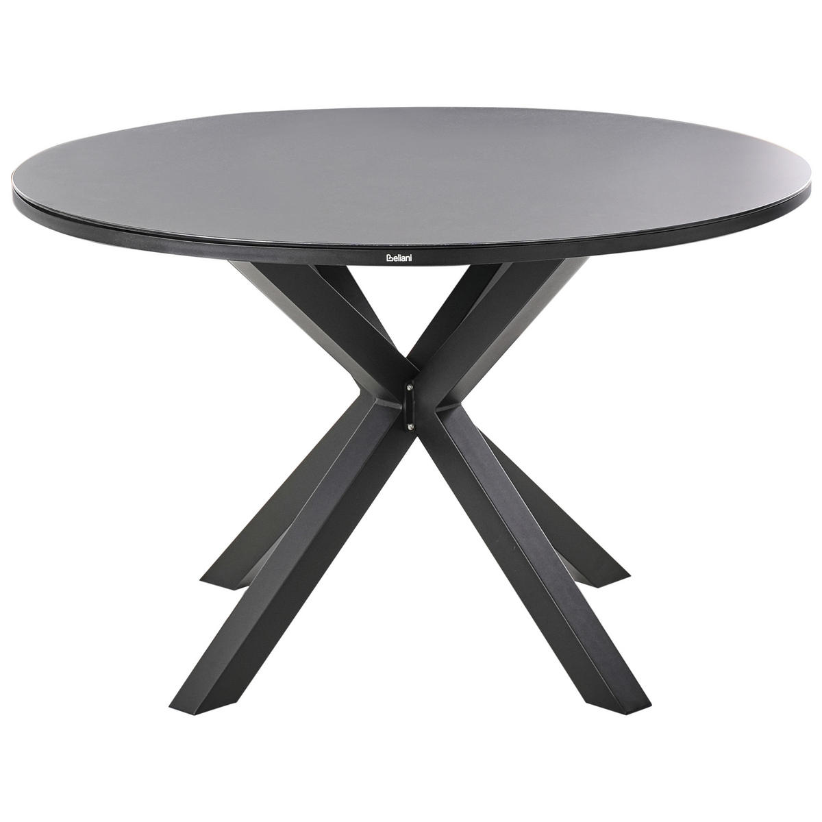 GARTENMÖBEL-SET 4-Sitzer Schwarz Metall Maletto/taviano - Schwarz, Metall - Beliani