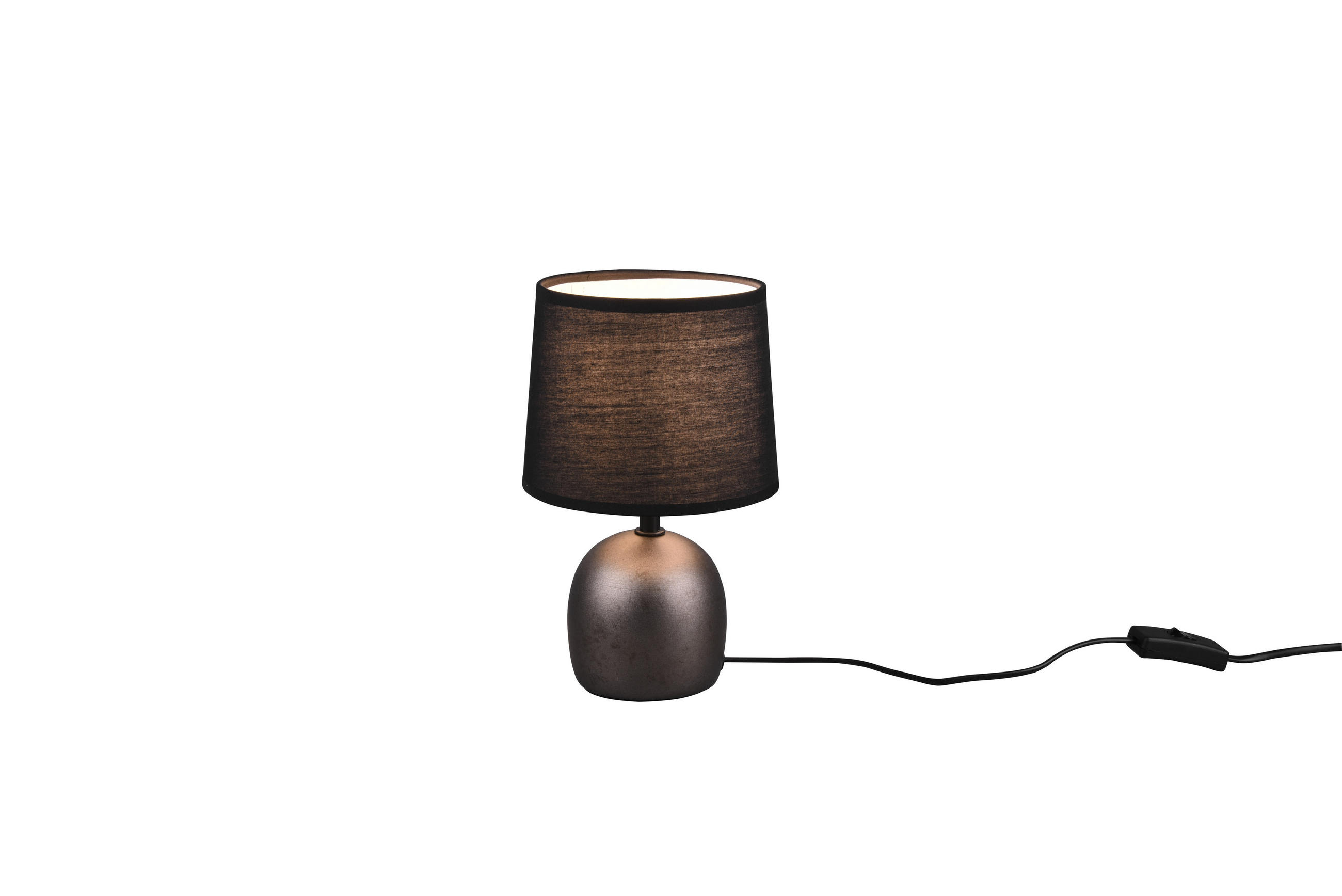 TISCHLAMPE MALU - Grau - 16/16/26 cm - Grau, Keramik (16/16/26cm) - Trio Leuchten