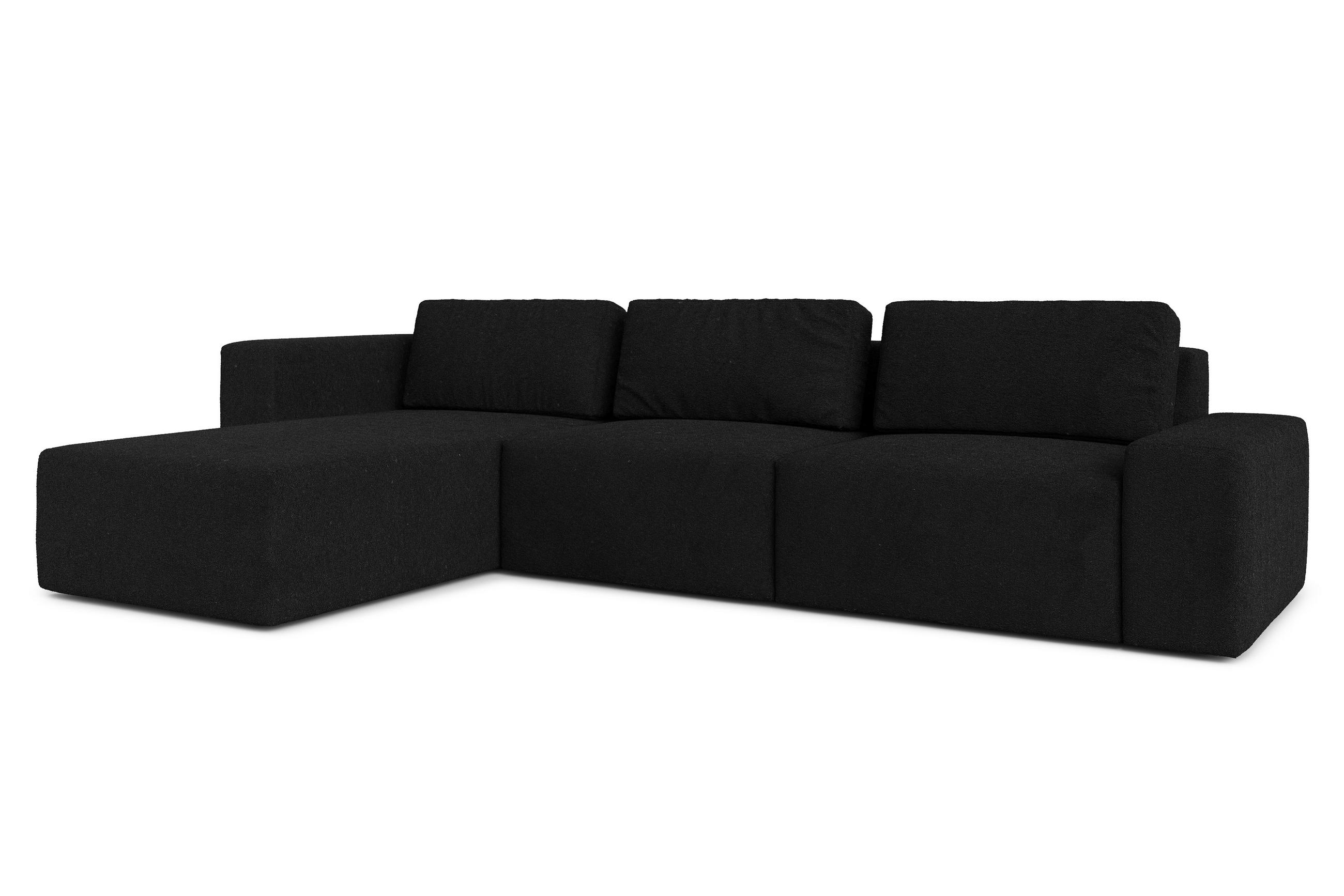 AX Living Ecksofa Schwarz 360x180 cm