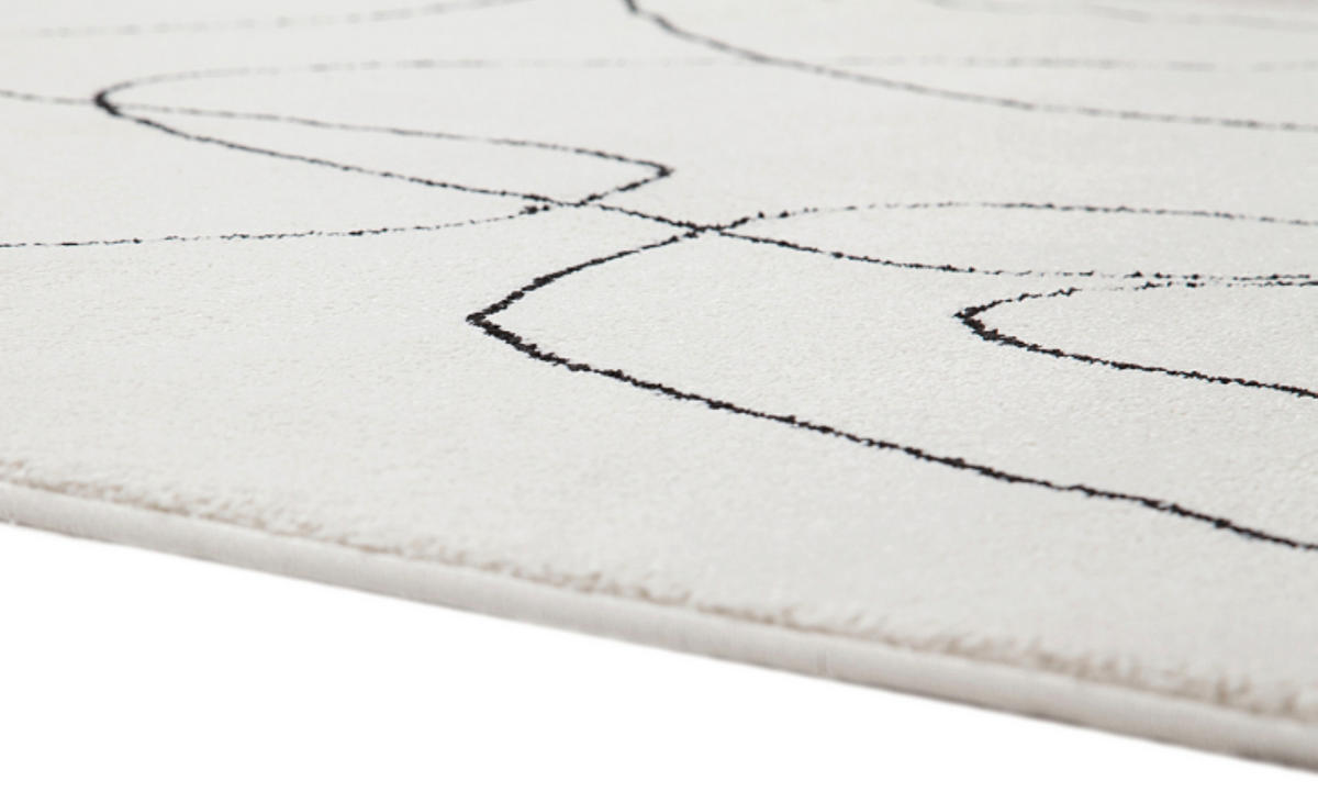 TEPPICH modern Wohn-/Schlafzimmer Flachgewebe PENNY Weiß 160x230 cm - Weiß, Textil (160/230cm) - Novatrend