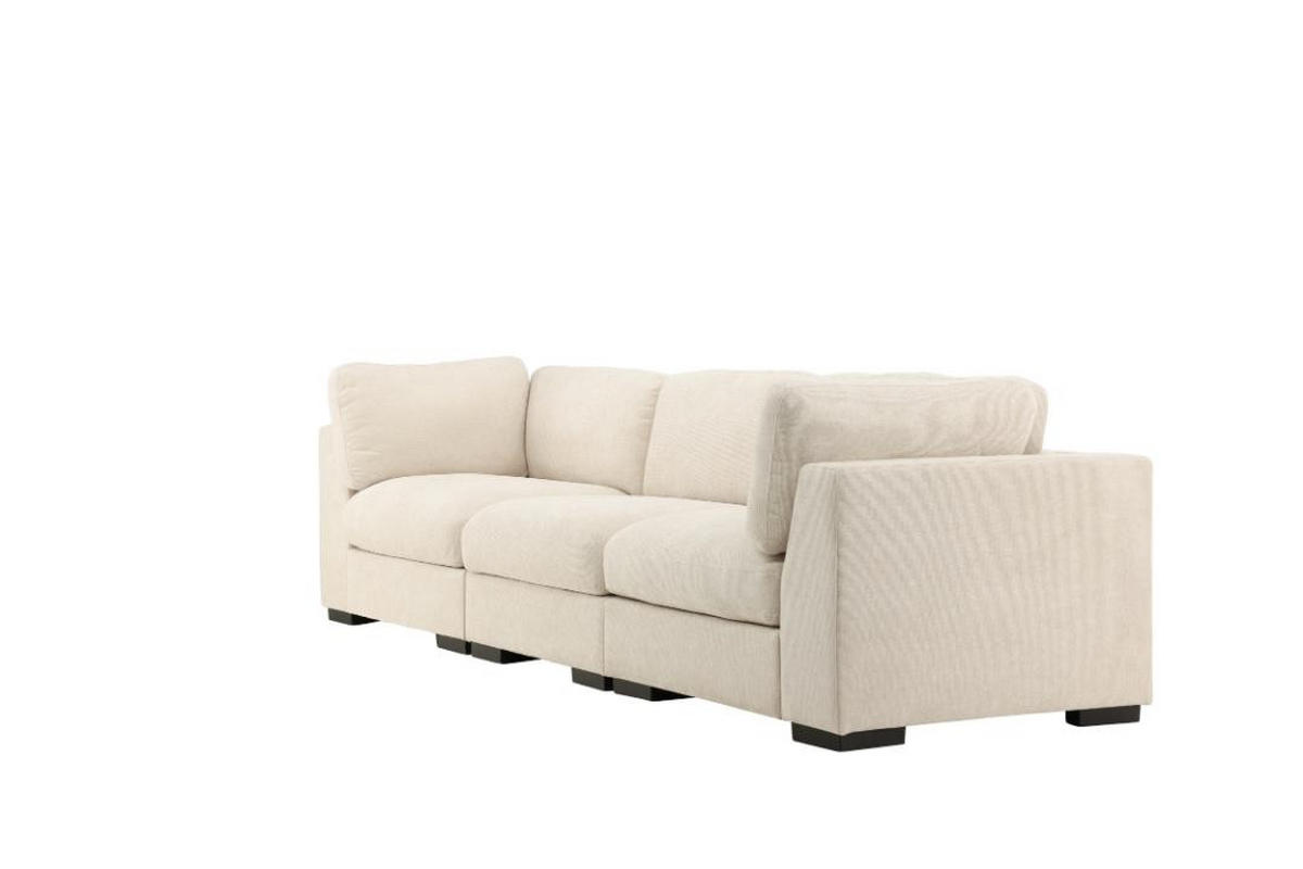 SOFFA Salerno 311 x 102 x 86 cm – beige - Beige, Textil/Plast (311/86/102cm) - ebuy24