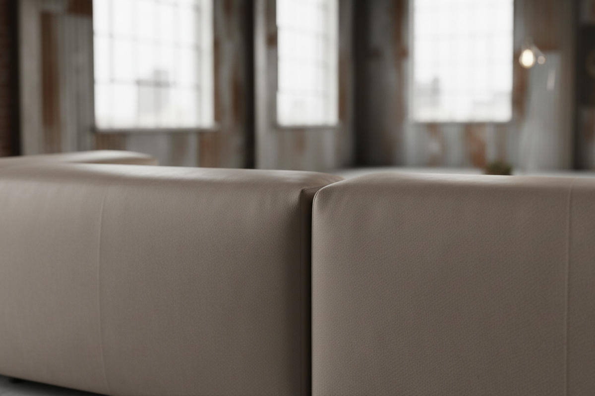 SOFA CELESTE Anthrazit Lederfaserstoff - Anthrazit/Schwarz, Leder/Kunststoff (302/72/114cm) - KAWOLA