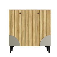 SCHUHSCHRANK Holzfarbe 90/32/94 cm - Naturfarben, Holzwerkstoff (90/94/32cm) - PANGIVO