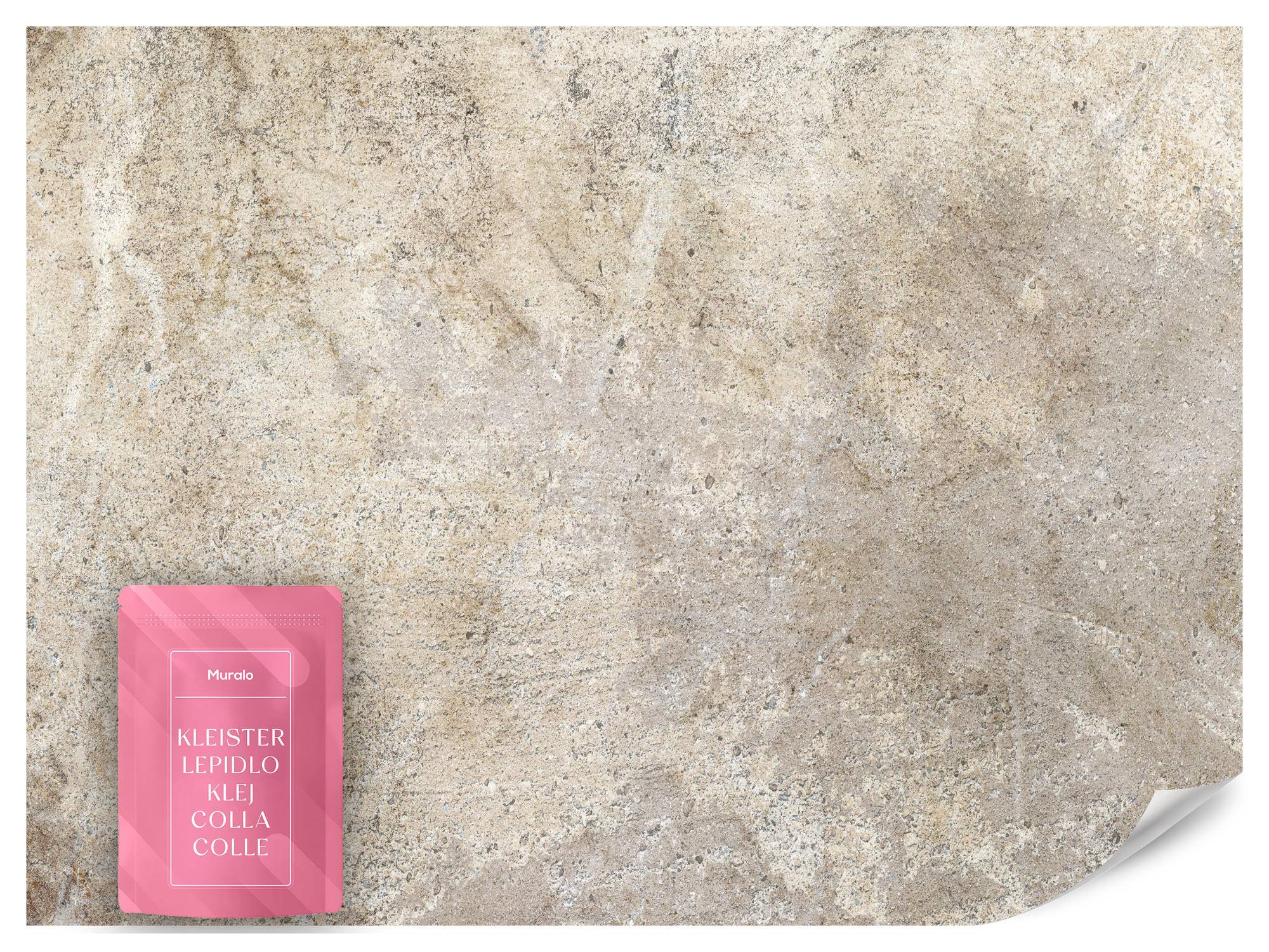 FOTOTAPETE für Wohnzimmer Beton Muster 350x256 - Beige/Braun, Papier (350/256cm) - Muralo