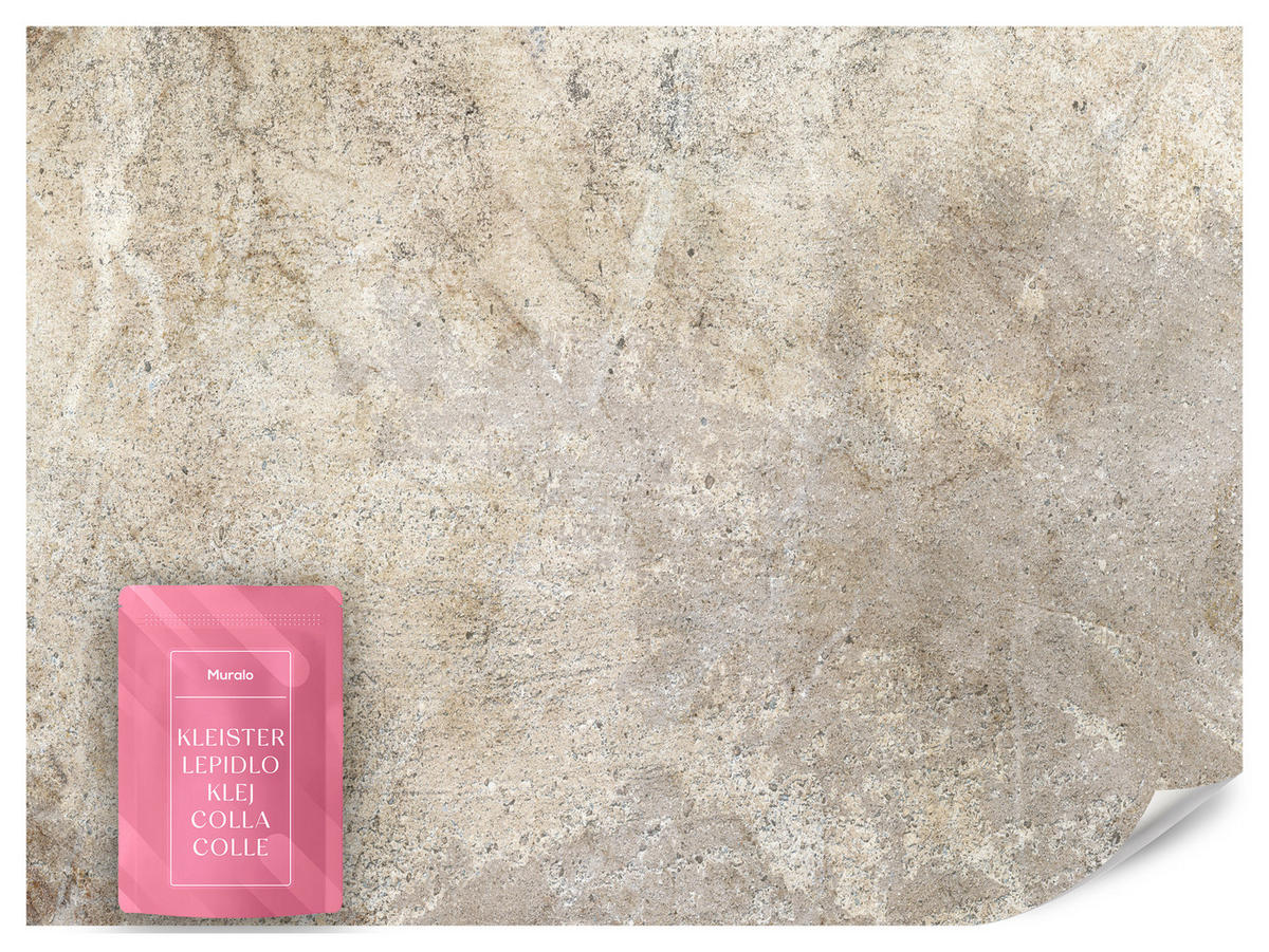 FOTOTAPETE für Wohnzimmer Beton Muster 350x256 - Beige/Braun, Papier (350/256cm) - Muralo