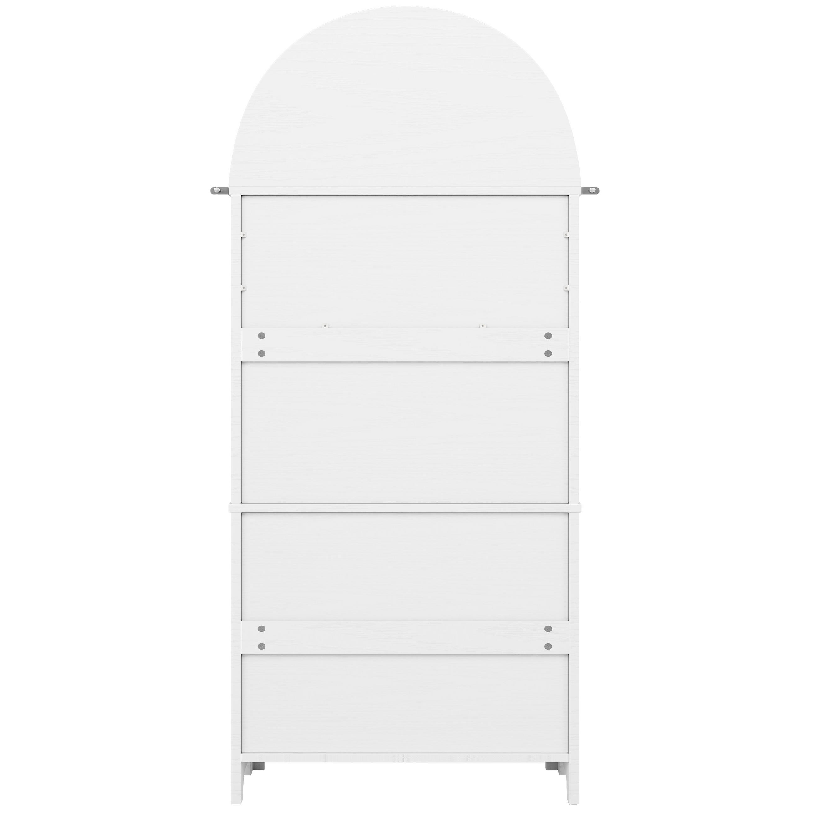 KÜCHENBUFFET, 70 x 35 x 180 cm, Weiß, MDF - Weiß, Holzwerkstoff (70/180/35cm) - SONNENH