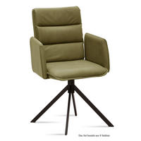 ARMLEHNSTUHL (8er-Set) Dulci 52x92x60 Schwarz/Olivgrün - Schwarz/Olivgrün, Kunststoff (60/92/52cm) - 58aufmkessel