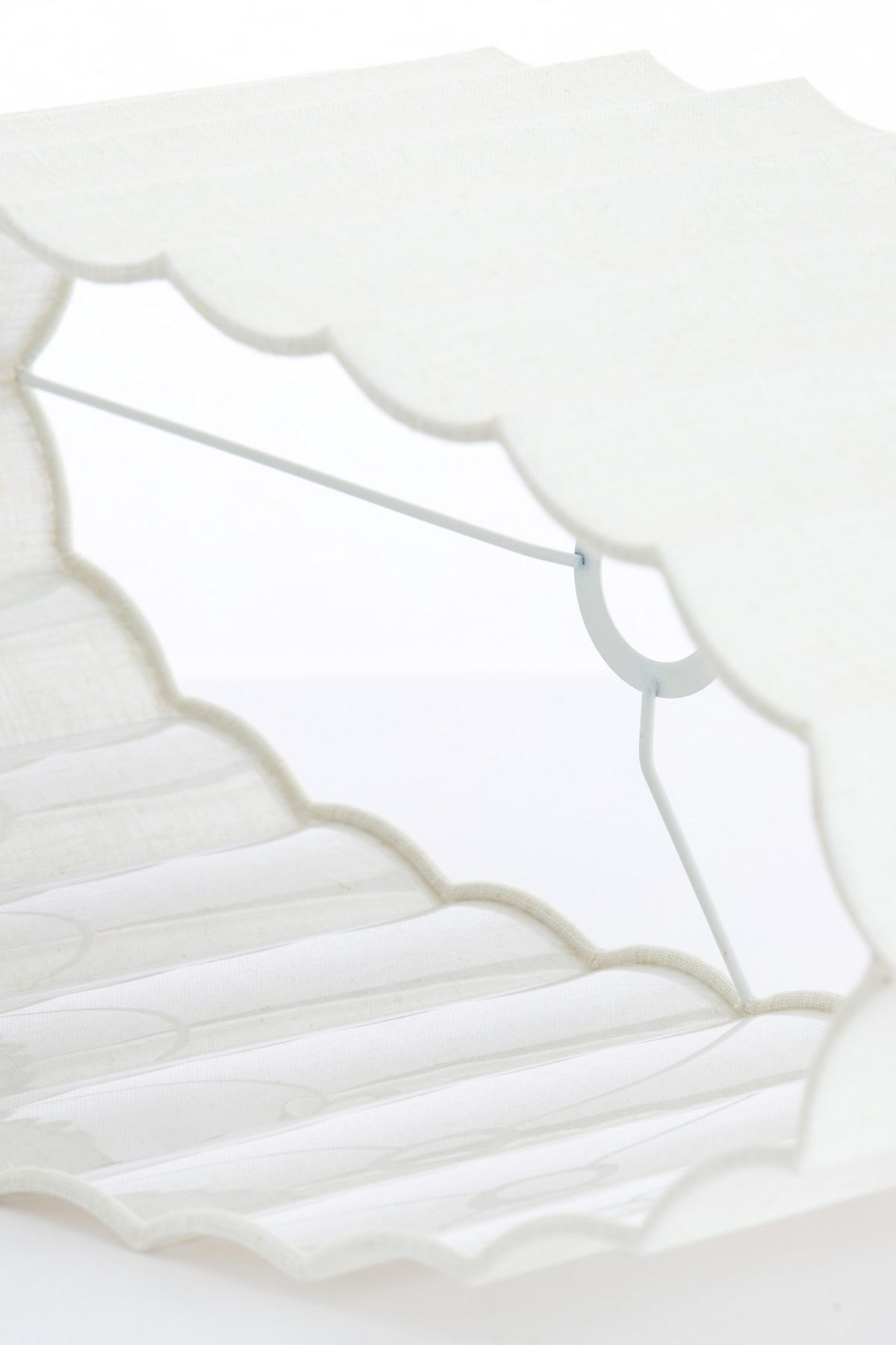 LAMPENSCHIRM Disli Weiß 45/21/22 cm - Weiß, Textil (45/21/22cm) - Light & Living