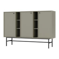 SIDEBOARD TORINO 158/108/41 cm mit 3 Türen Hellgrün - Hellgrün, Holzwerkstoff (158/108/41cm) - MASSENO