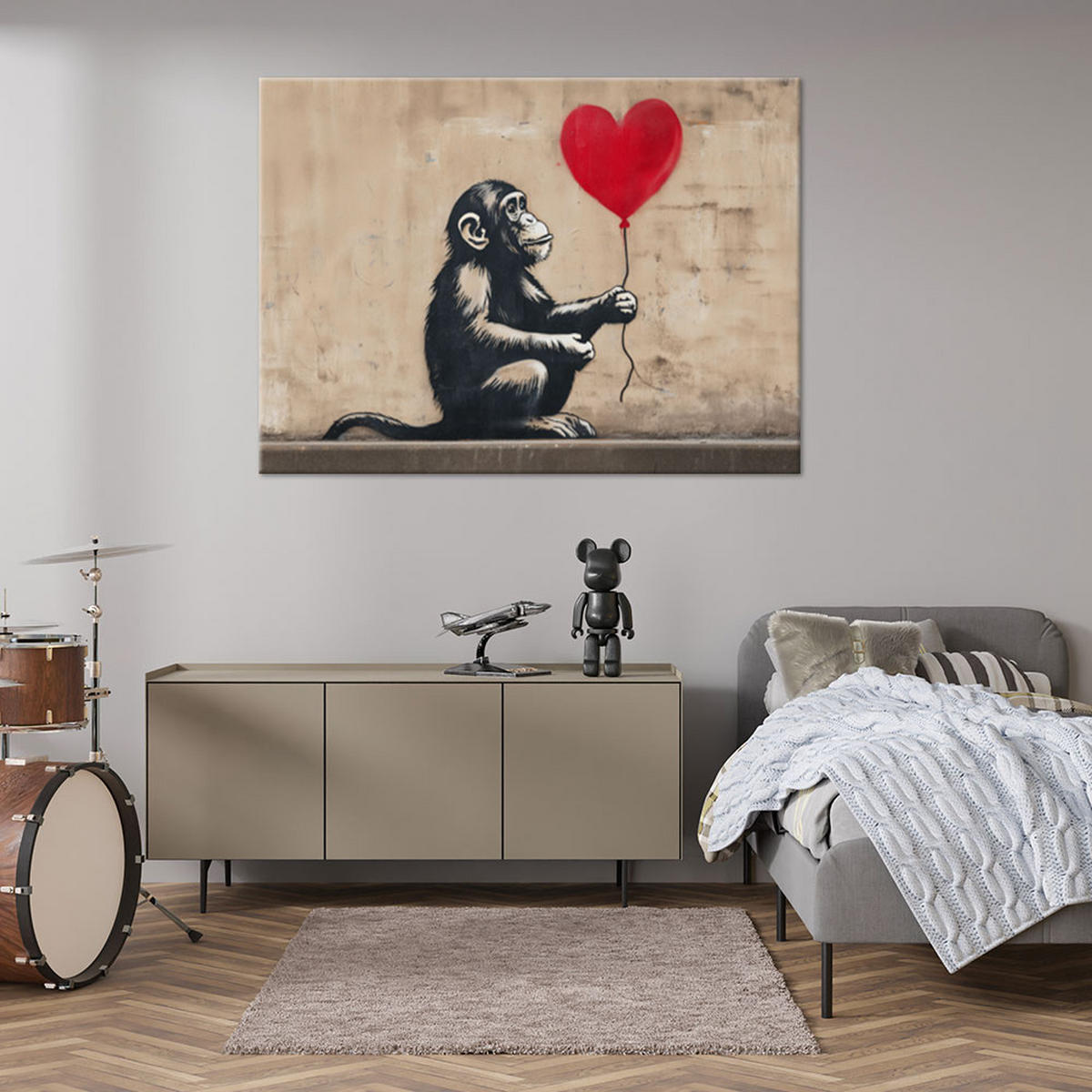 LEINWANDBILD Tiere 100x70cm - Braun, Textil (100/70cm) - Feeby