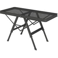 CAMPINGTISCH 90/40,5/48-58 cm höhenverstellbar und klappbar mit Metallgitter-Tischplatte, Schwarz - Schwarz, Metall (90/40.5/58cm) - Redom