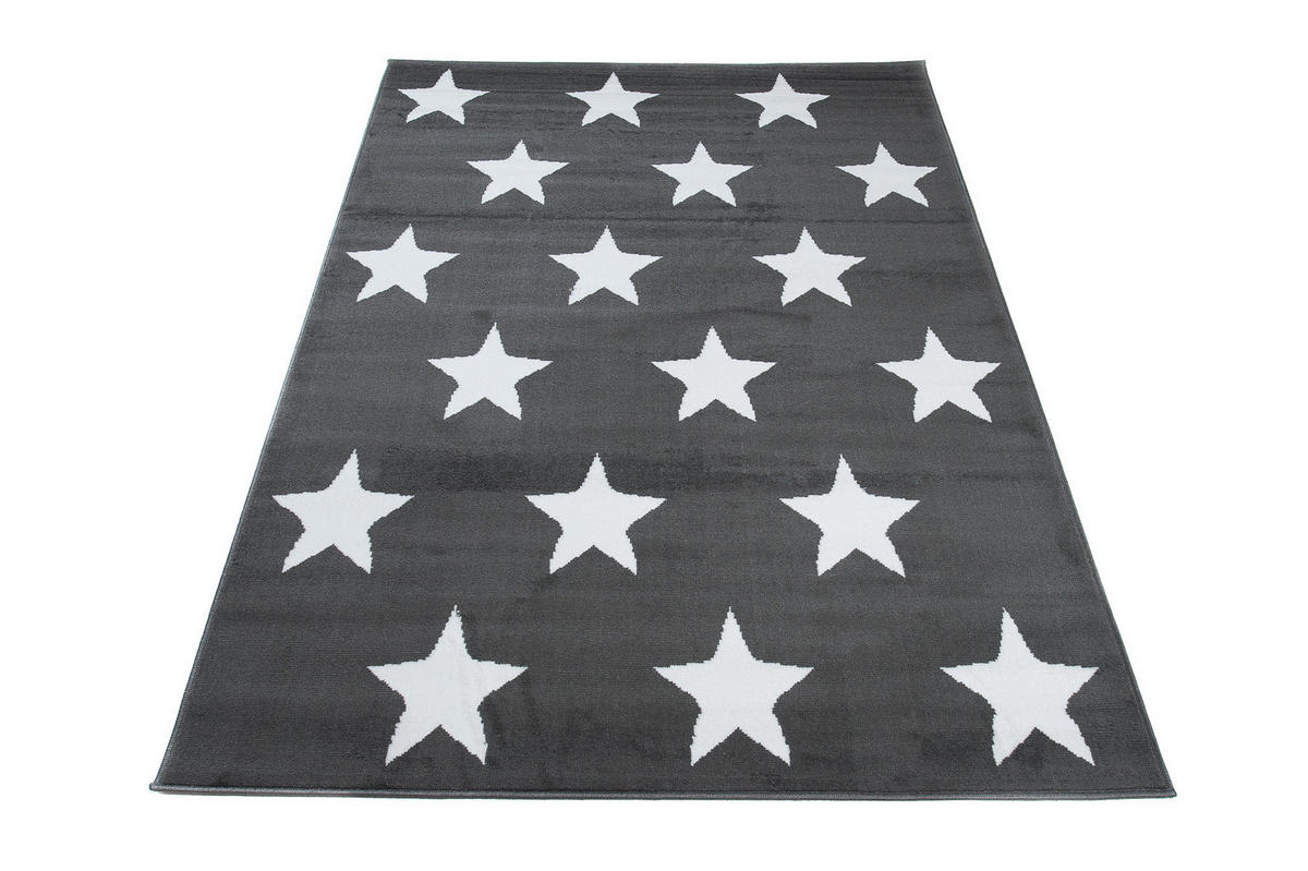 TEPPICH LUXURY Dunkelgrau Geometrisch Sterne 300/400 cm - Dunkelgrau, Textil (300/400cm) - Tapiso